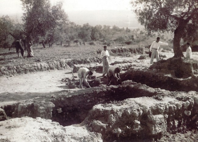 Manuel Esteve y su equipo en una de las jornadas de excavación en Asta Regia.